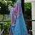 Pink cotton printed fancy saree with blouse
