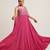 Pink embroidered crepe anarkali