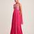 Pink embroidered crepe anarkali