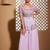 Purple embroidered organza co ord set