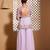 Purple embroidered organza co ord set