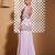 Purple embroidered organza co ord set