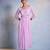 Purple embroidered georgette kurta set