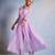Purple embroidered georgette kurta set