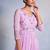 Purple embroidered georgette kurta set