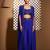 Blue embroidered crepe cape set