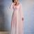 Pink embroidered georgette anarkali
