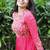 Pink embroidered georgette sharara