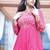 Pink embroidered georgette sharara