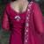Maroon embroidered georgette sharara set