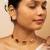Elegant lotus motif gold necklace set