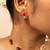 Elegant lotus motif gold necklace set