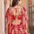 Stunning Red Chinon Digital Printed Wedding Lehenga Choli