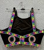 Black Mirror Work Navratri Blouse 