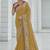 Yellow color cords and diamond georgette saree with designer blouse fabric