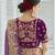 Purple color cords and diamond georgette saree with designer blouse fabric