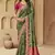Green color sequence and cord work jecquard saree with designer blouse fabric