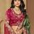 Green color sequence and cord work jecquard saree with designer blouse fabric