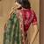 Green color sequence and cord work jecquard saree with designer blouse fabric
