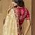 Cream color sequence and cord work jecquard saree with designer blouse fabric