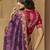 Purple color sequence and cord work jecquard saree with designer blouse fabric