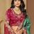 Rama color sequence and cord work jecquard saree with designer blouse fabric