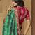 Rama color sequence and cord work jecquard saree with designer blouse fabric