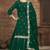 Green vichitra silk heavy thread embroidery with sequins work top with dupatta