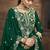 Green vichitra silk heavy thread embroidery with sequins work top with dupatta