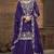 Violet vichitra silk heavy thread embroidery with sequins work top with dupatta