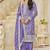 Lavender organza crush heavy thread embroidery with sequins work salwar kameez