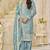 Light teal organza crush heavy thread embroidery with sequins work salwar kameez
