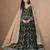 Dark green faux georgette heavy thread embroidery, zari with sequins work salwar kameez