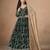 Dark green faux georgette heavy thread embroidery, zari with sequins work salwar kameez