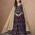 Purple faux georgette heavy thread embroidery, zari with sequins work salwar kameez
