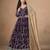 Purple faux georgette heavy thread embroidery, zari with sequins work salwar kameez