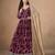 Burgundy faux georgette heavy thread embroidery, zari with sequins work salwar kameez