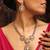 Elegant american diamond necklace set with maang tikka