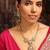 Elegant american diamond necklace set with maang tikka
