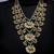 High gold multi-layer pearl and kundan necklace set with matching earrings