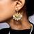 High gold multi-layer pearl and kundan necklace set with matching earrings