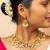 Guttapusalu necklace with pink and white stones and matching stud earrings