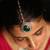 Statement green stone necklace set with kundan accents