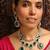 Statement green stone necklace set with kundan accents