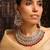 Elegant kundan and ruby stone jewelry set
