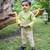 Green embroidered net kurta pyjama