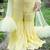 Yellow embroidered chiffon sharara