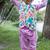 Multicolor printed satin nehru jacket set