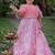 Pink embroidered net lehenga
