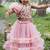 Pink embroidered net co ord set